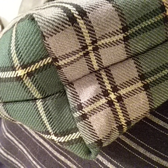 Green tartan handbag - Picture 5 of 8